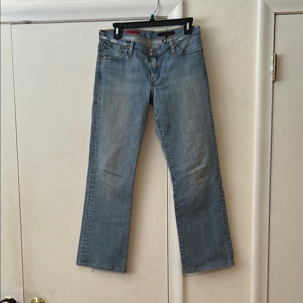 AG Adriano Goldschmied Faded Blue Boot Cut Jeans